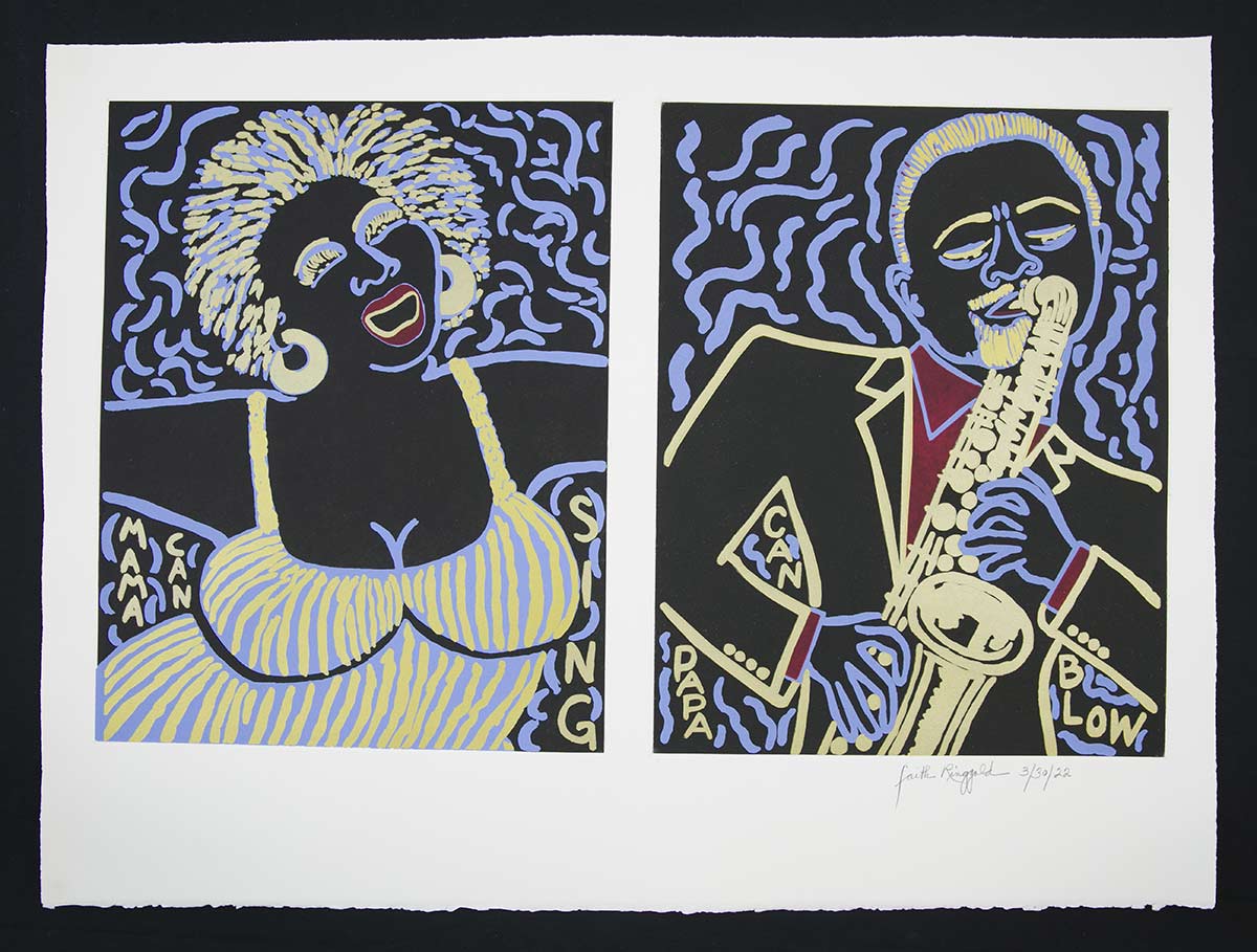 FAITH RINGGOLD "Série jazz : Maman sait chanter, Papa sait souffler" ( "Jazz Series: Mama Can Sing, Papa Can Blow")(2022)