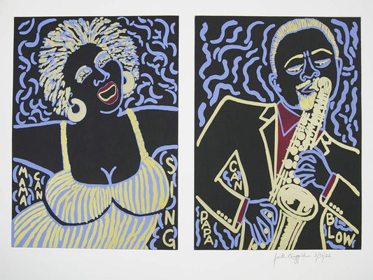 FAITH RINGGOLD 'Jazz Series: Mama Can Sing, Papa Can Blow' (2022)