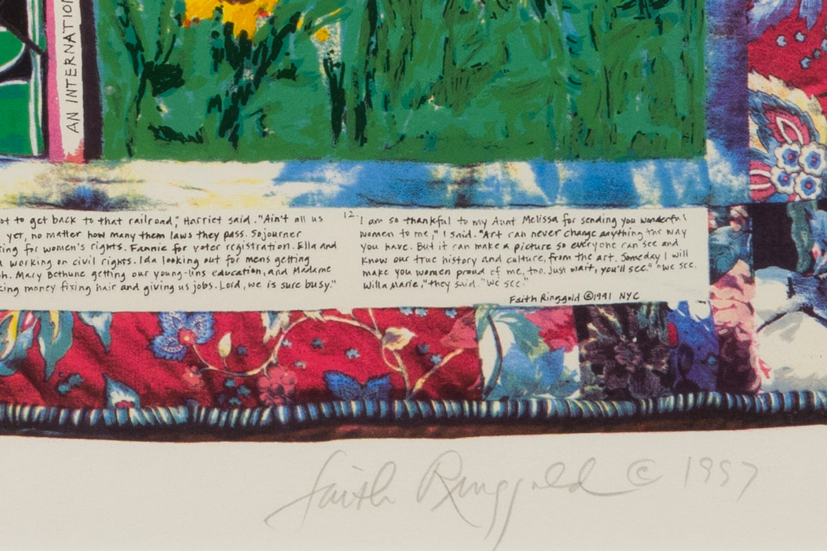 FAITH RINGGOLD 'The Sunflower Quilting Bee at Arles' (1997)