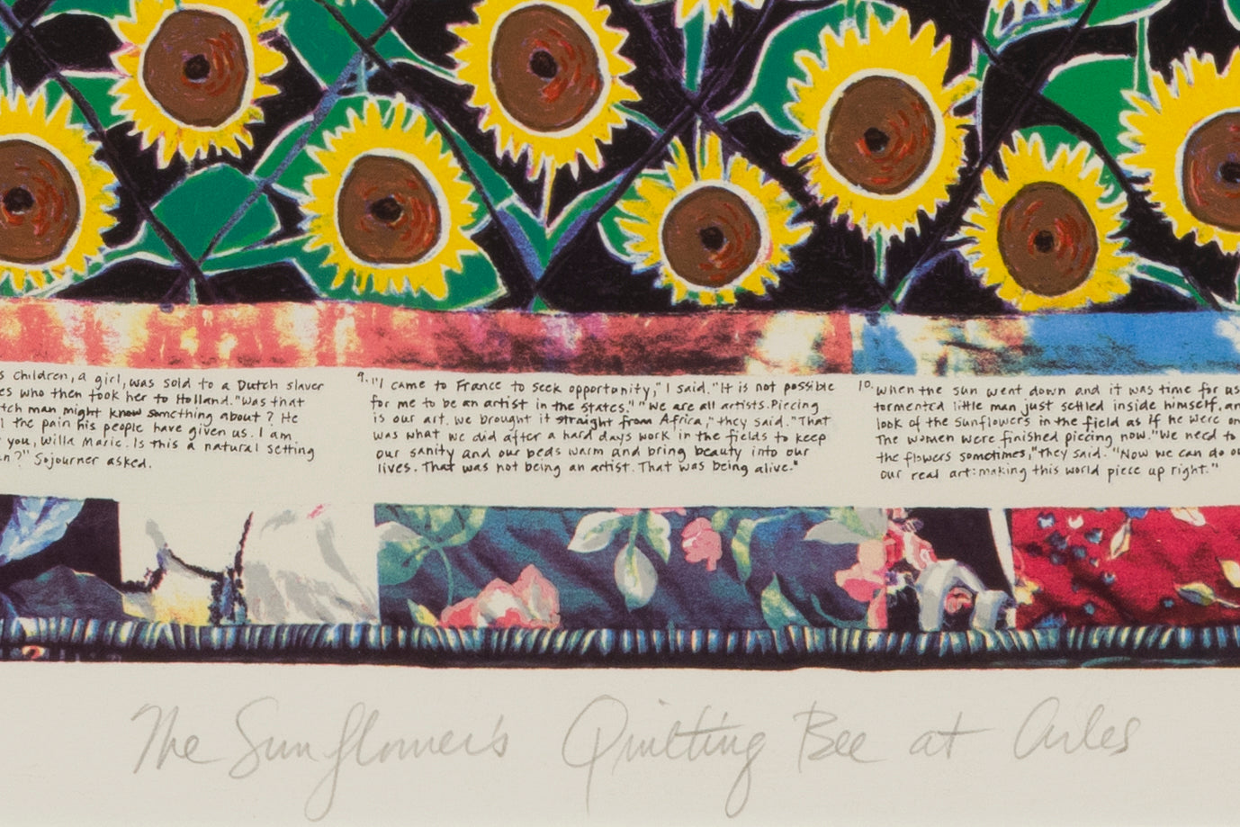 FAITH RINGGOLD 'The Sunflower Quilting Bee at Arles' (1997)