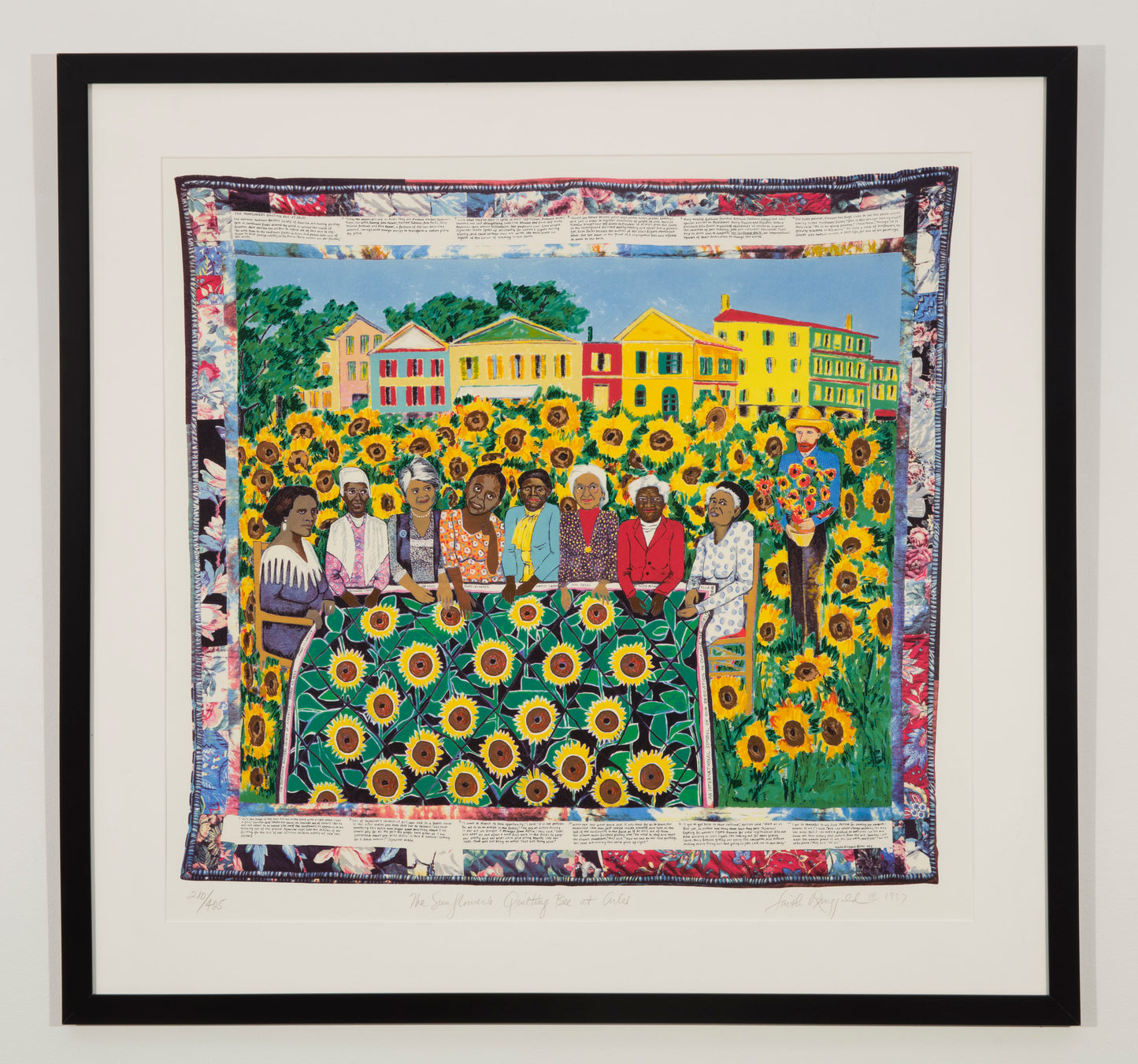 FAITH RINGGOLD "L'Abeille Quilting Tournesol à Arles" (The Sunflower Quilting Bee at Arles")(1997)