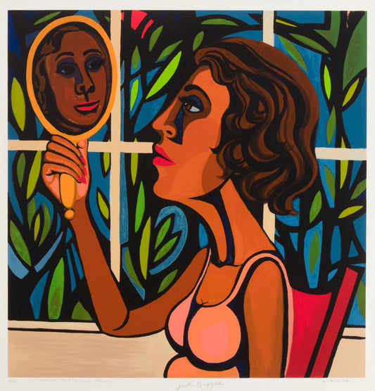 FAITH RINGGOLD "Femme regardant dans un miroir" ("Woman Looking in a Mirror") (2022)